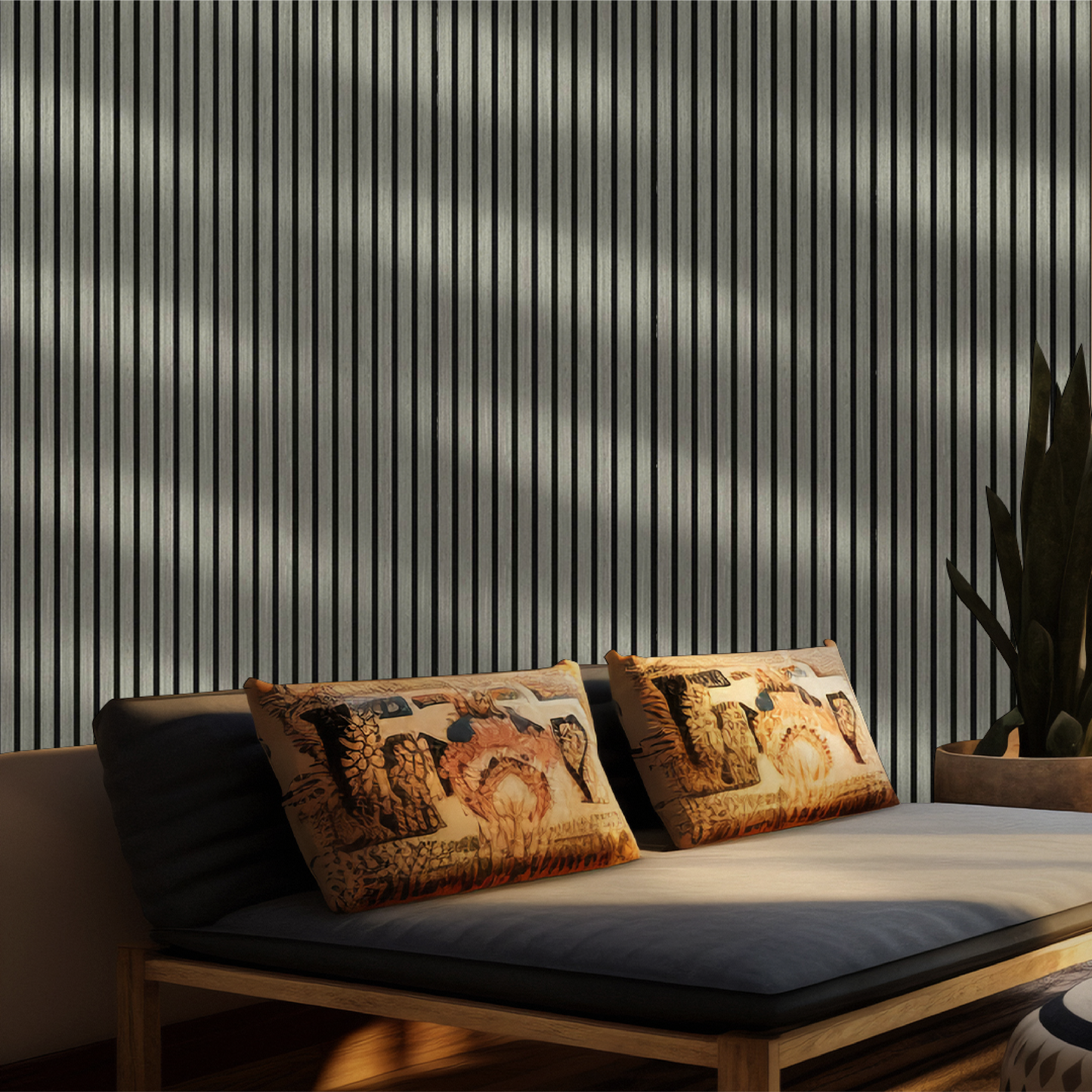 Wooden Acoustic Wall Panels 2400mmx600mm - Silver Walnut