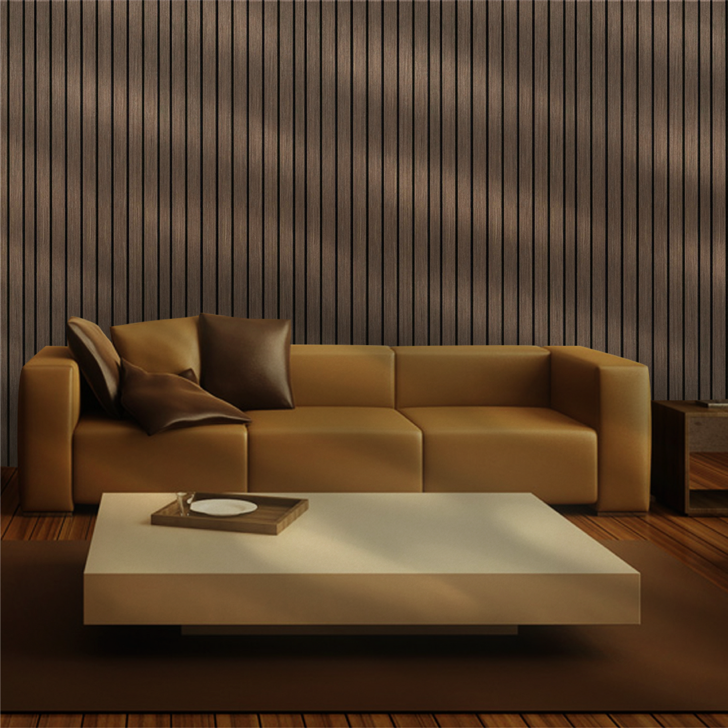 Wooden Acoustic Wall Panels 2400mmx600mm - Walnut