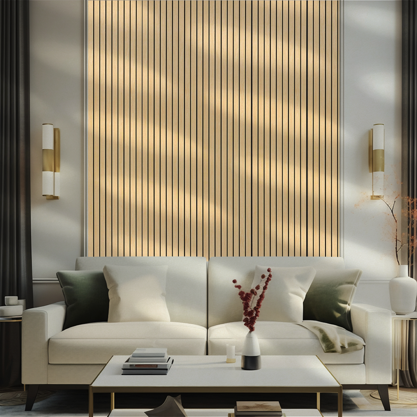 Wooden Acoustic Wall Panels 2400mmx600mm - Oak