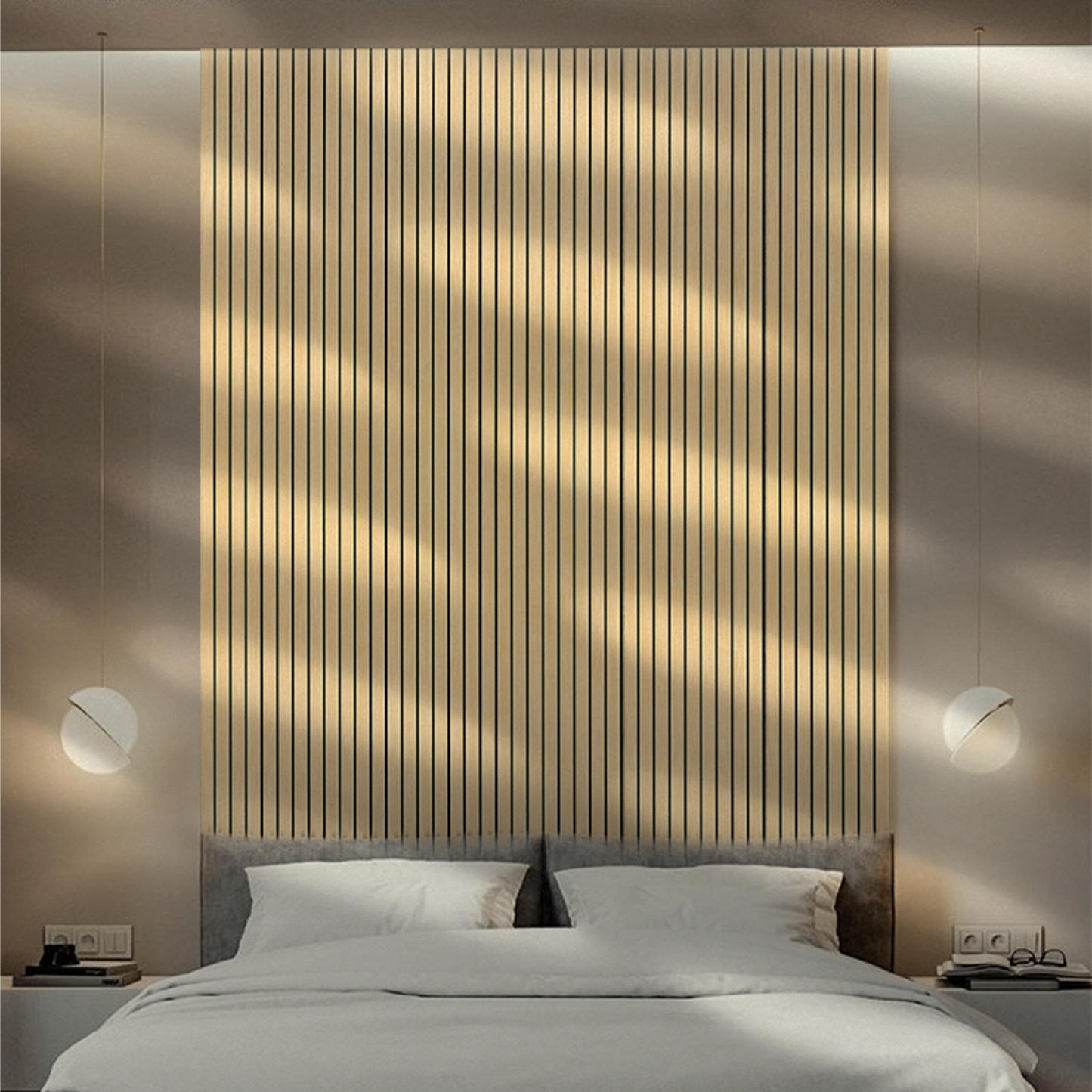 Wooden Acoustic Wall Panels 2400mmx600mm - Oak