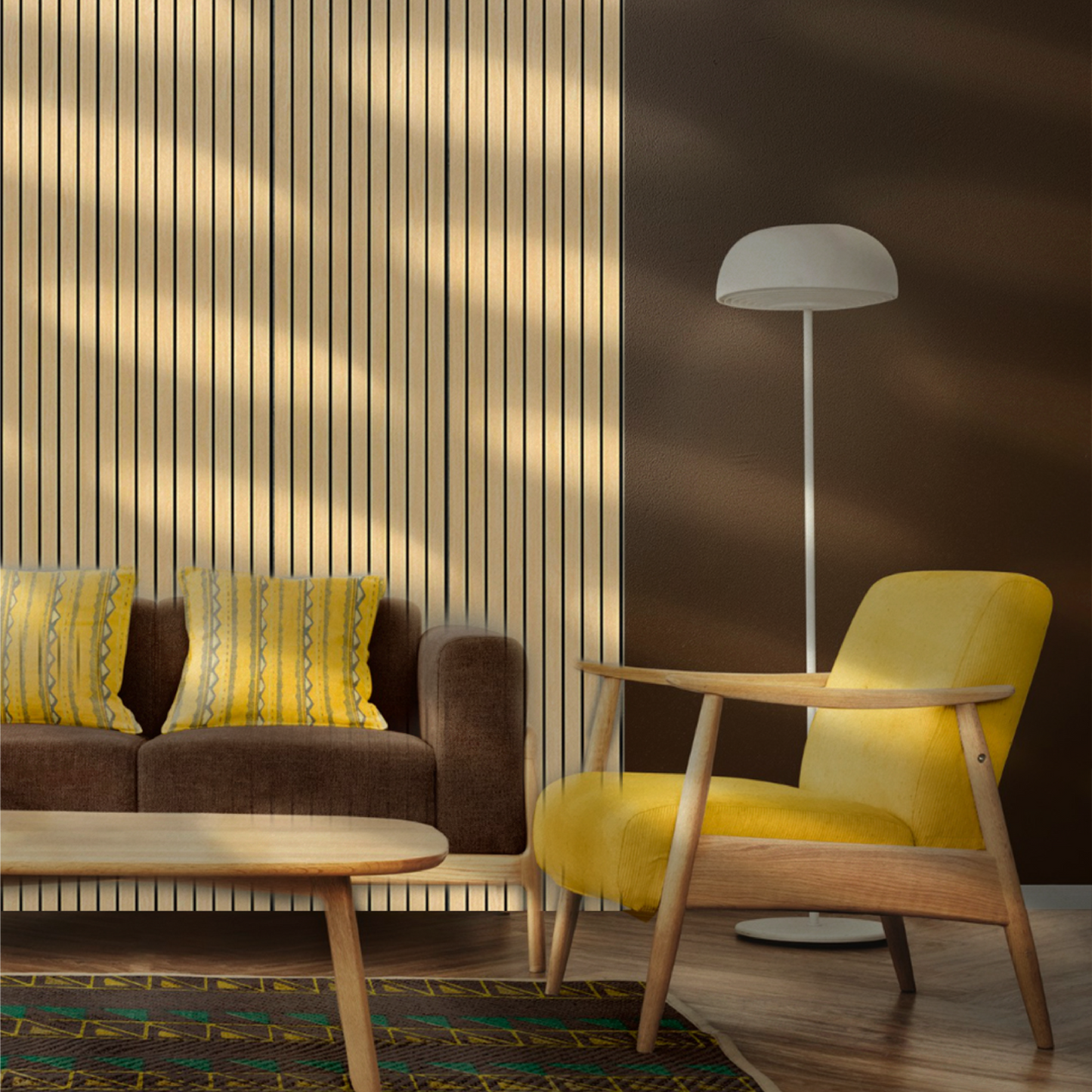 Wooden Acoustic Wall Panels 2400mmx600mm - Oak