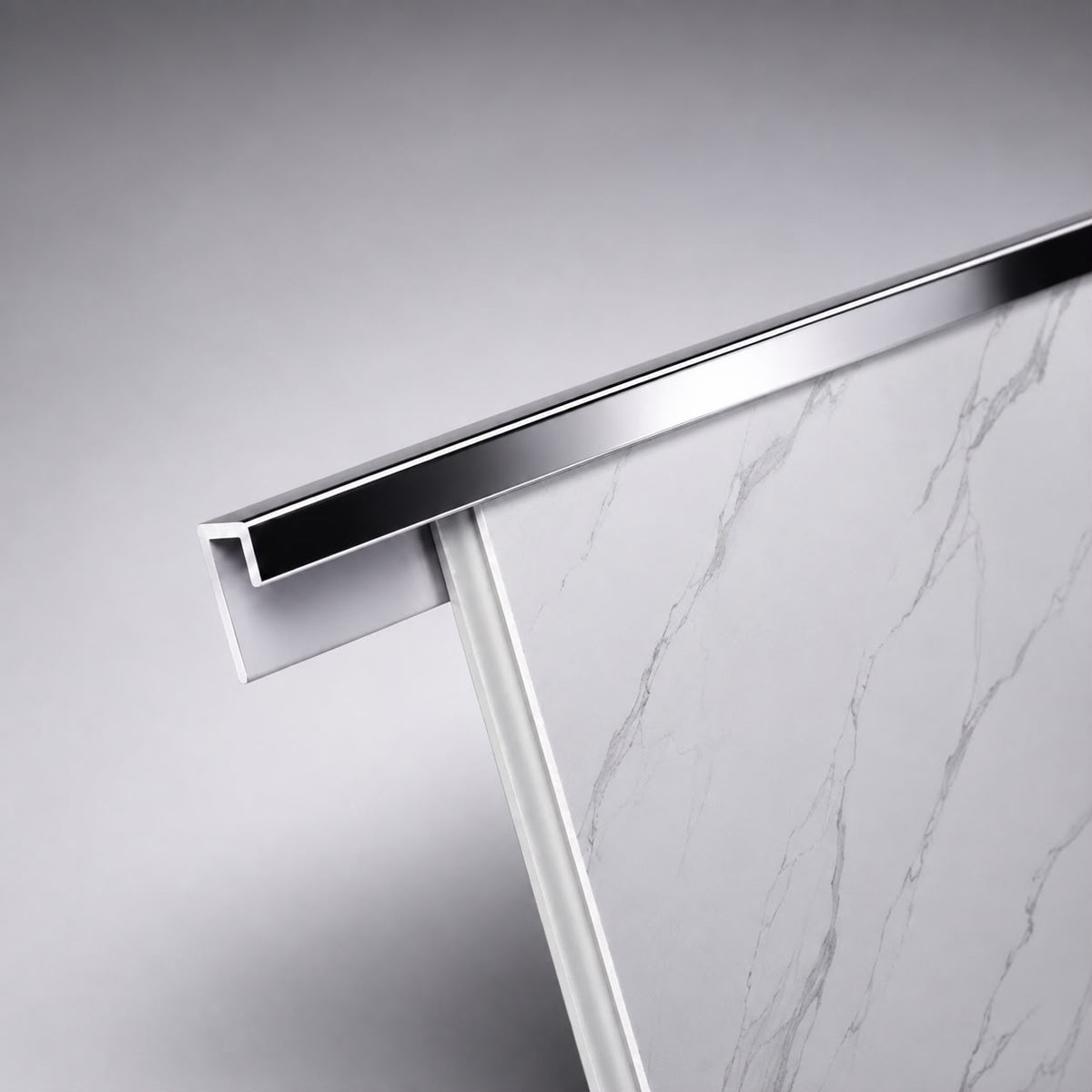 10mm Silver End Cap Trim for Shower & Wall Panels (2.4m)