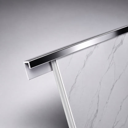10mm Silver End Cap Trim for Shower & Wall Panels (2.4m)