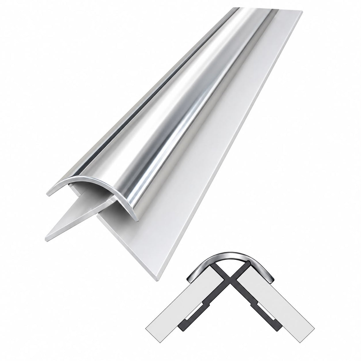10mm External Corner Trim for Shower Panels (2.4m)