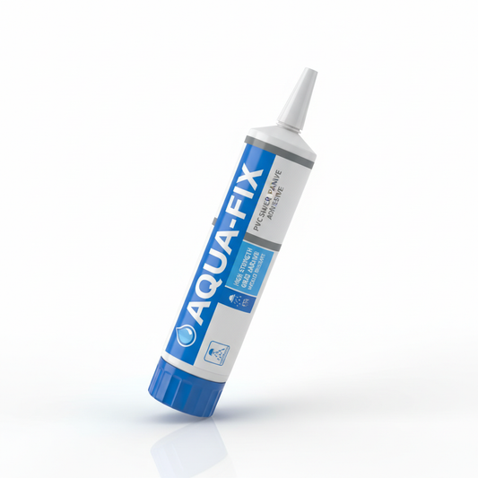 Tube of solvent-free grab adhesive for PVC shower wall panels
