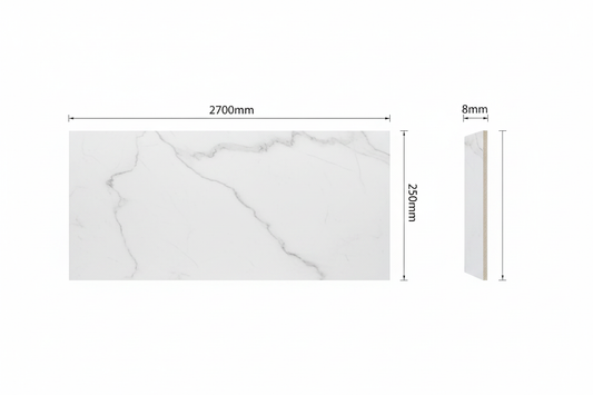 PVC Cladding Panel Dimensions Diagram