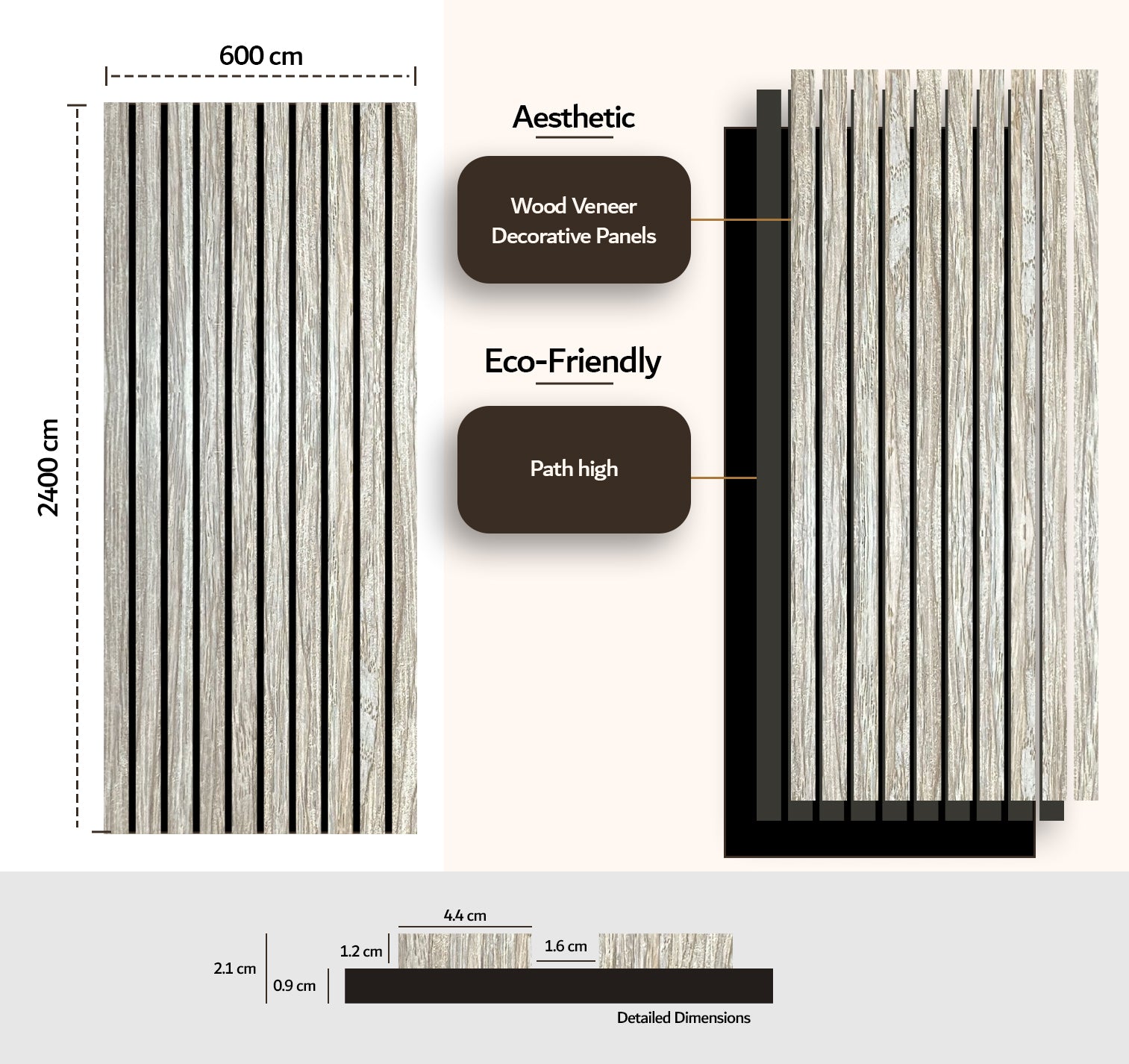 Swiss Oak acoustic slat wall panel installed as feature wall — interior lifestyle shot